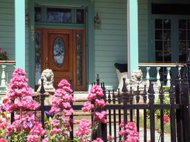 Pink Flowers Courtyard